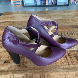 Poppy Barley Mary Jane Pumps -Eggplant Color